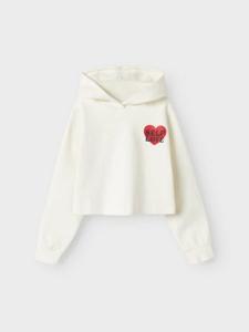 Name it zomer sweater meisjes - wit - cropped, loose fit - Nkfterren