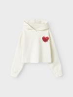 Name it zomer sweater meisjes - wit - cropped, loose fit - Nkfterren