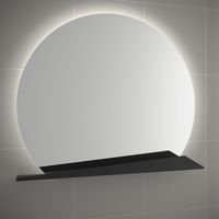 Muebles Sun spiegelplank 100cm mat zwart - thumbnail