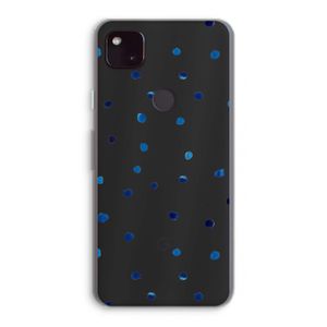 Blauwe stippen: Google Pixel 4a 5G Transparant Hoesje