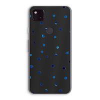 Blauwe stippen: Google Pixel 4a 5G Transparant Hoesje