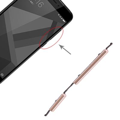 Aan/uit-knop en volume knop voor Xiaomi Redmi 4X (goud)