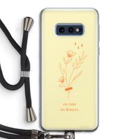 No rain no flowers: Samsung Galaxy S10e Transparant Hoesje met koord