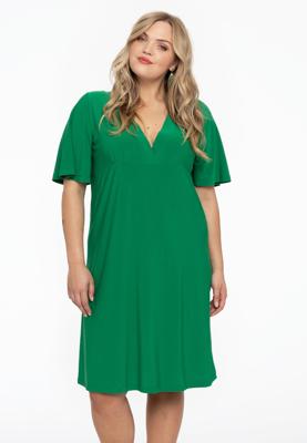 Yoek Jurk met V-hals | Groen | Maat 50/52