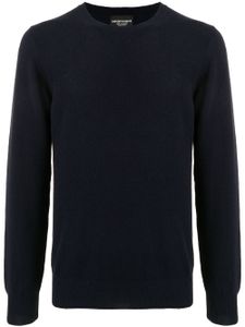 Emporio Armani pull en maille fine - Bleu