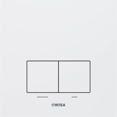 Wisa Delos bedieningspaneel aluminium mat wit tbv Wisa XF/XS
