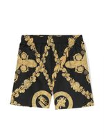 Versace Kids short de bain à imprimé baroque - Noir