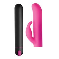 XL Bullet & Rabbit Silicone Sleeve - Pink