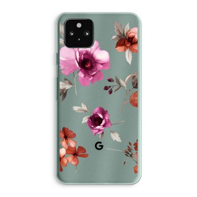 Geschilderde bloemen: Google Pixel 5a 5G Transparant Hoesje