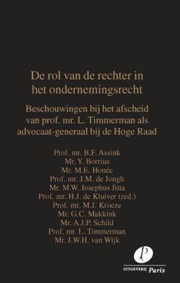 De rol van de rechter in het ondernemingsrecht (Paperback)