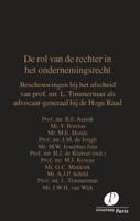 De rol van de rechter in het ondernemingsrecht (Paperback)
