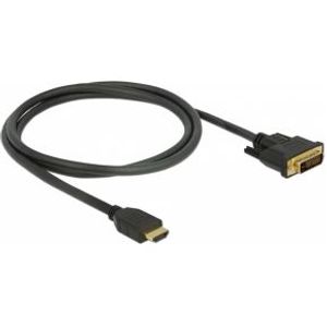 DeLOCK 85652 video kabel adapter 1 m HDMI Type A (Standaard) DVI Zwart