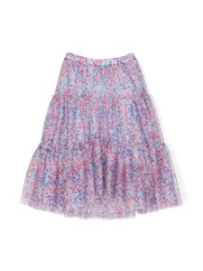 Philosophy Di Lorenzo Serafini Kids jupe évasée à fleurs - Violet