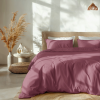 Dekbedovertrek Percale Katoen Uni Oud Roze Effen 200x200 Cm Dreamhouse - Dekbed-Discounter.nl