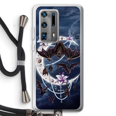 Vleermuizen Maan: Huawei P40 Pro Plus Transparant Hoesje met koord