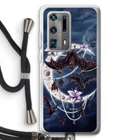 Vleermuizen Maan: Huawei P40 Pro Plus Transparant Hoesje met koord