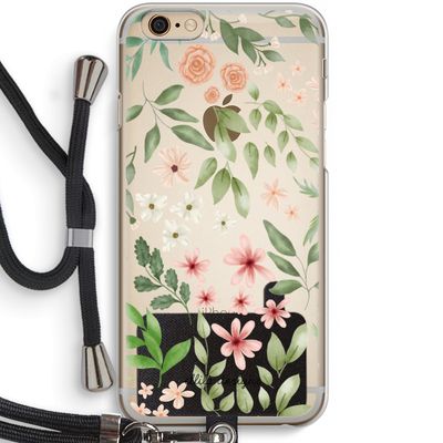 Botanical sweet flower heaven: iPhone 6 / 6S Transparant Hoesje met koord