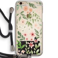 Botanical sweet flower heaven: iPhone 6 / 6S Transparant Hoesje met koord