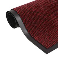 vidaXL Droogloopmat rechthoekig getuft 120x180 cm rood - thumbnail