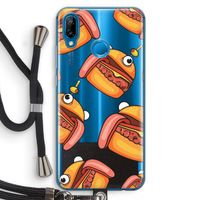 Hamburger: Huawei P20 Lite Transparant Hoesje met koord