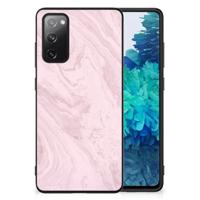Samsung Galaxy S20 FE Marmeren Print Telefoonhoesje Marble Pink - Origineel Cadeau Vriendin