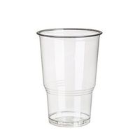 25x PLA transparante frisdrank/bier drinkbekers 250 ml