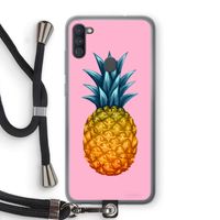 Grote ananas: Samsung Galaxy A11 Transparant Hoesje met koord