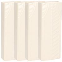 Waterverdamper - 6x - creme wit - keramiek - 400 ml - radiatorbak luchtbevochtiger - 7,4 x 18,6 cm