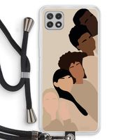 Sweet creatures: Samsung Galaxy A22 4G Transparant Hoesje met koord Sweet creatures: Samsung Galaxy A22 4G Transparant Hoesje met koord