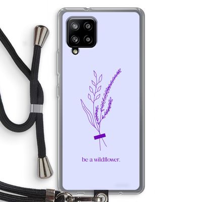 Be a wildflower: Samsung Galaxy A42 5G Transparant Hoesje met koord