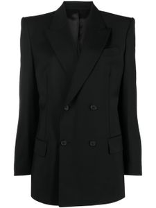 Filippa K blazer en mérinos à boutonnière croisée - Noir