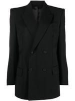 Filippa K blazer en mérinos à boutonnière croisée - Noir