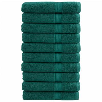 VidaXL Handdoeken solund 10 st 600 g/m² 100x200 cm groen