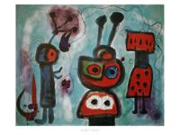 Kunstdruk Joan Miró - Loiseau au regard calme 80x60cm