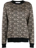 Moschino logo-jacquard virgin wool jumper - Noir - thumbnail