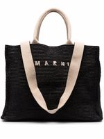 Marni sac à main à plaque logo - Noir