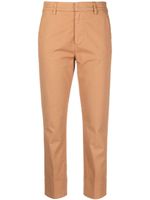 DONDUP pantalon slim à coupe courte - Marron - thumbnail