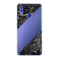 Zwart marmer: Honor Note 10 Transparant Hoesje