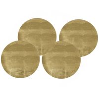 4x stuks ronde placemats goud glitter 38 cm van kunststof - Placemats - thumbnail