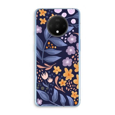 Flowers with blue leaves: OnePlus 7T Transparant Hoesje