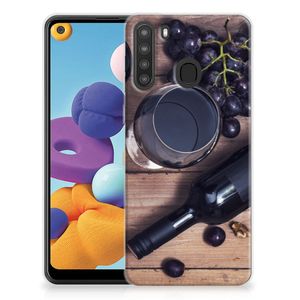 Samsung Galaxy A21 Siliconen Case Wijn