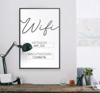 Wifi netwerk minimalistisch canvas schilderij