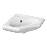Xellanz Trevi hoek fontein 35x35x15 cm keramiek wit glans