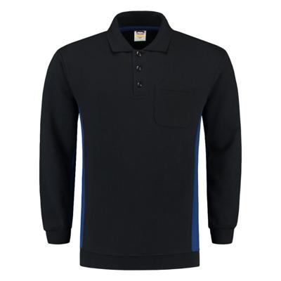 Tricorp polosweater Bi-Color - Workwear - 302001 - marine blauw/koningsblauw - maat S