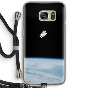 Alone in Space: Samsung Galaxy S7 Transparant Hoesje met koord