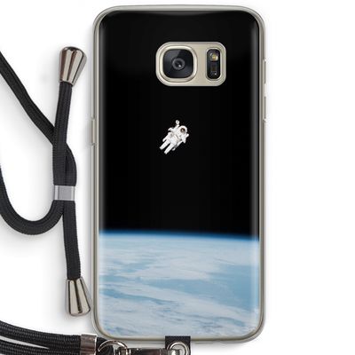 Alone in Space: Samsung Galaxy S7 Transparant Hoesje met koord