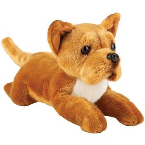 Pluche bruine staffordshire bull terrier honden knuffel 30 cm