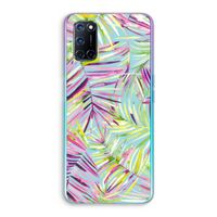 Tropical Palms Blue: Oppo A52 Transparant Hoesje