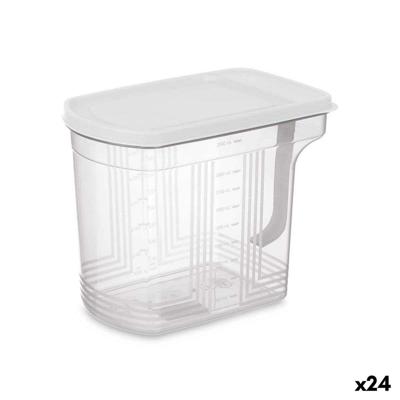 Voedselopslagcontainer Kinvara 02 1507 02 1507 Grijs Transparant 2,5 L 20,5 x 17 x 13 cm (24 Stuks)