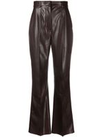 Nanushka pantalon Leena en cuir artificiel - Marron - thumbnail